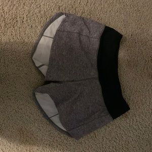 heathered black speed up shorts